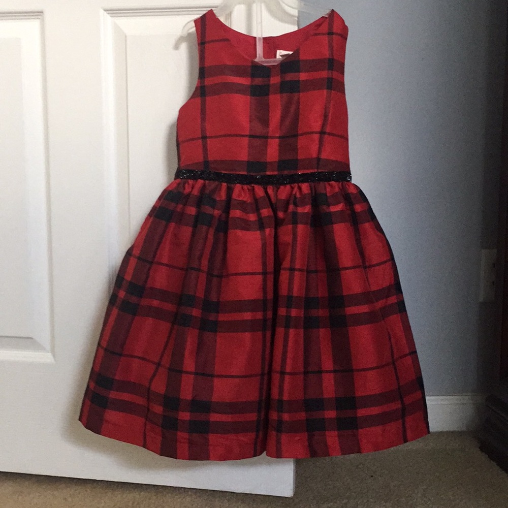 Girl's small red and black dress